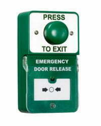 Green Dome Exit and Emergency Door Release Dual Exit Unit with Sounder Door Entry Systems