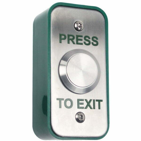 Surface Stainless Exit Button – Narrow Surface Exit Door Entry Systems