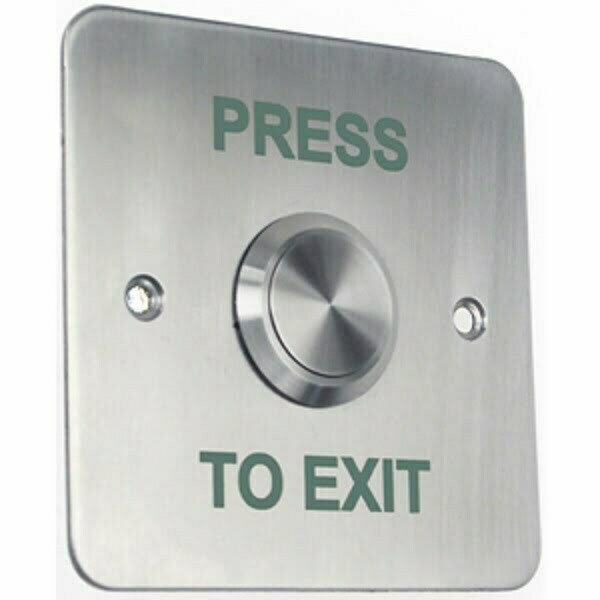 Flush Stainless Exit Button / Single Gang Exit Door Entry Systems